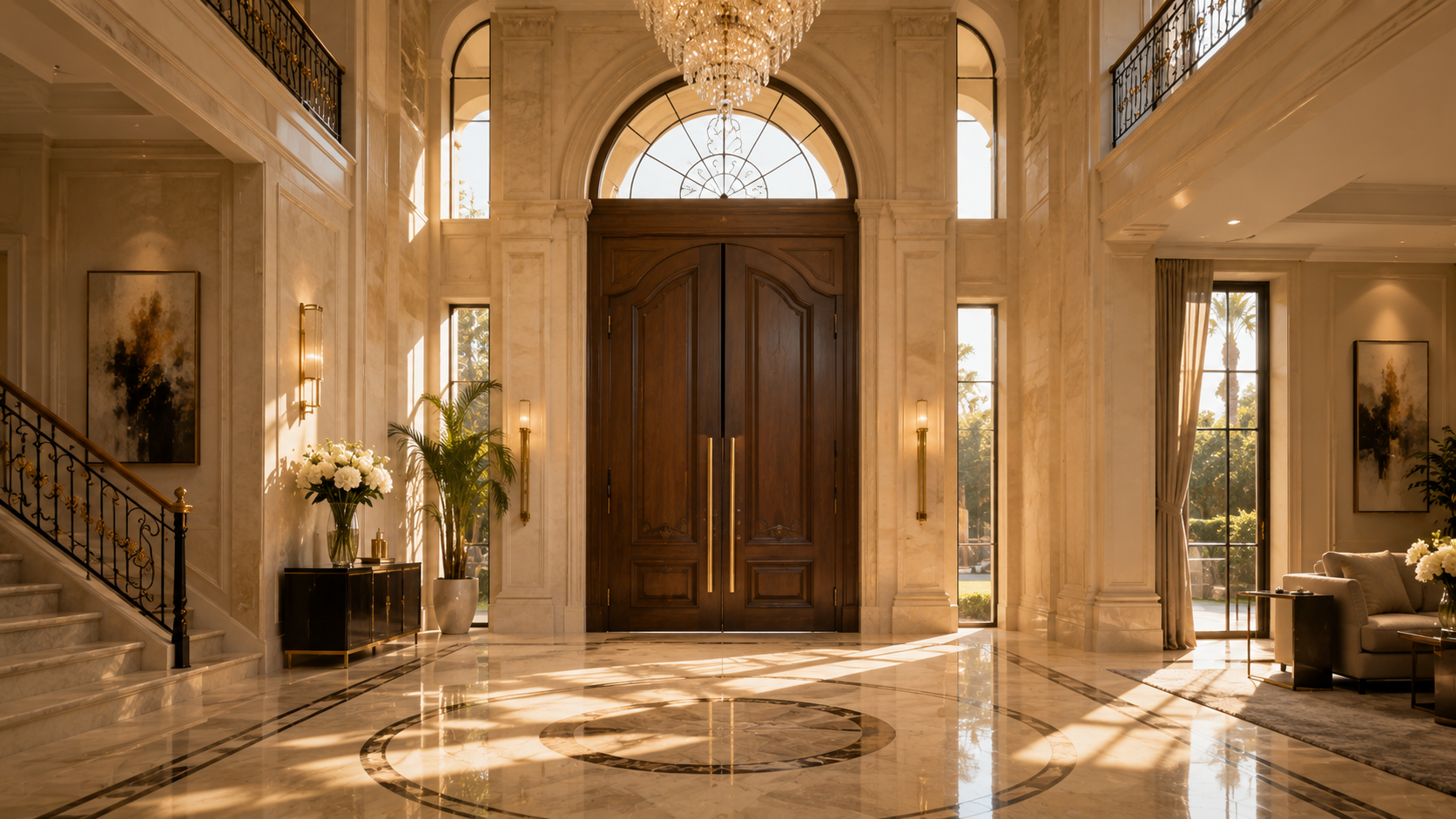Luxury villa main door Abu Dhabi
